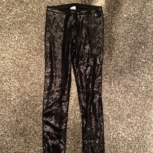 JCrew CrewCuts Black Sequin Legging Pant